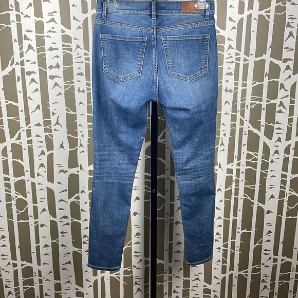 Express High Rise Embroidered Tuxedo Stripe Cropped High Rise Denim Legging / Je - Picture 3 of 11